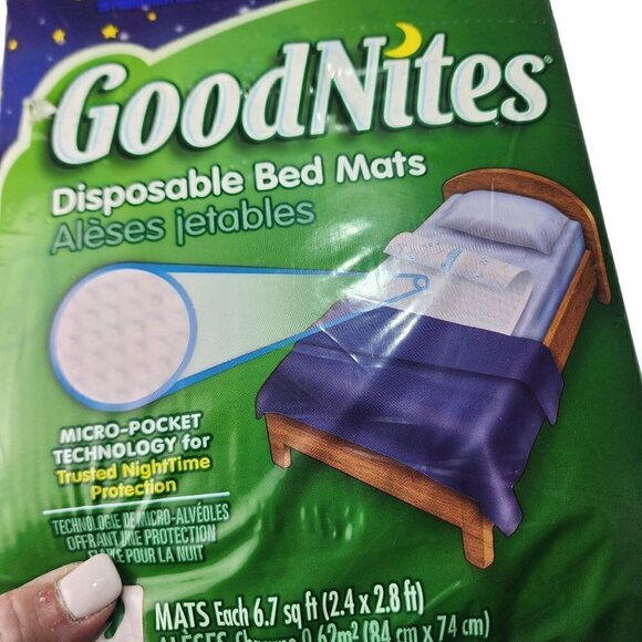 NEW GoodNights Disposable Bed Mats - Open Box - 2.4’x2.8’ - 9 Count - Picture 9 of 13